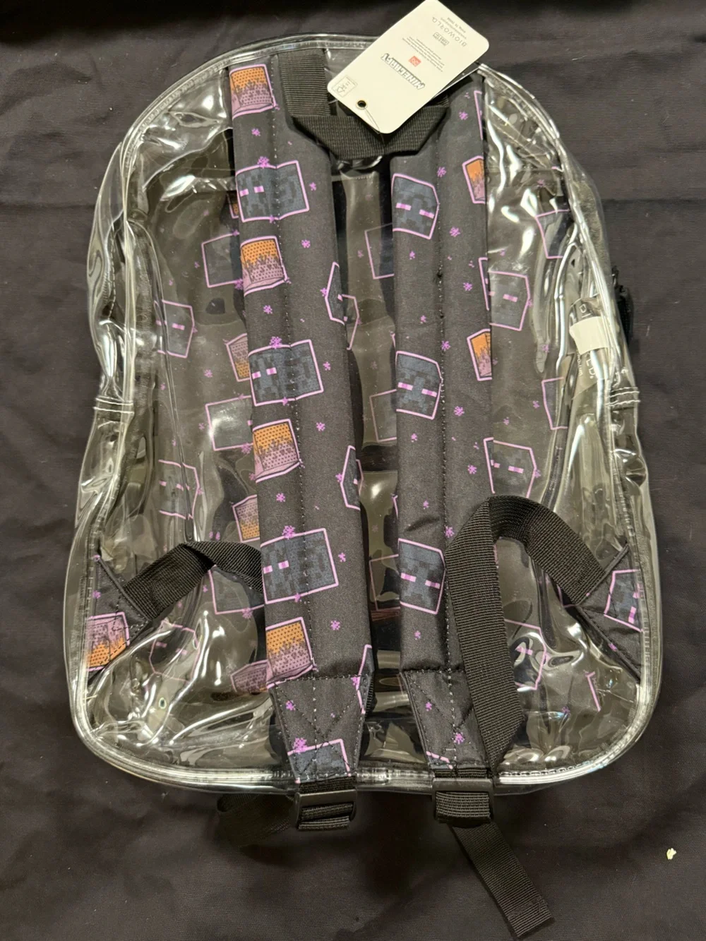 Minecraft ENDERMAN 16” School Clear Backpack | NWT